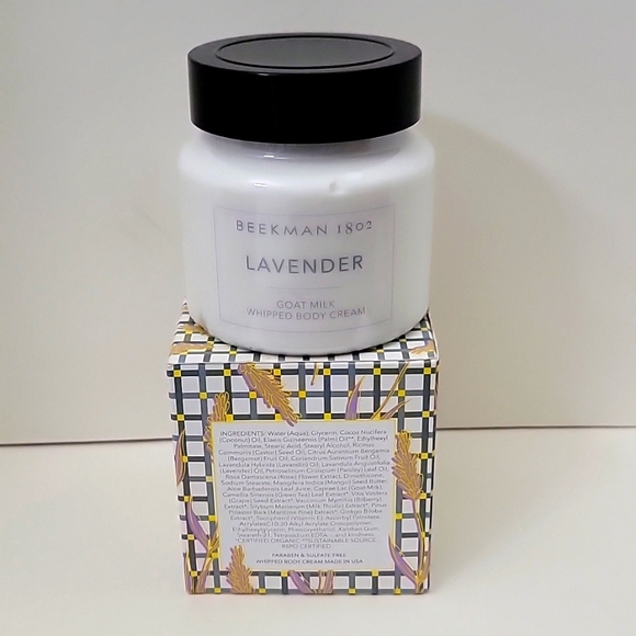 BEEKMAN 1802 LAVENDER GOAT MILK WHIPPED BODY CREAM 8 fl oz - Picture 6 of 7